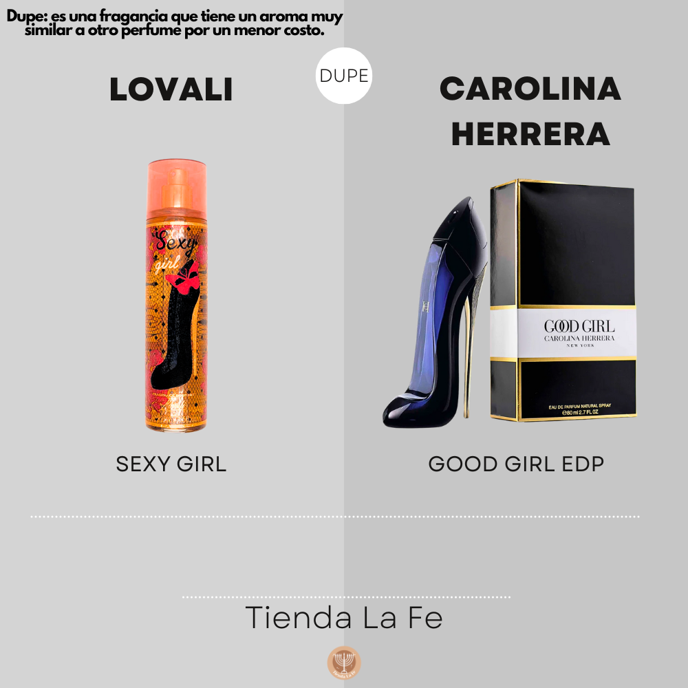 SPLASH LOVALI SEXY GIRL 220ML (M)(DUPE DE CAROLINA HERRERA GOOD GIRL EDP 80ML)