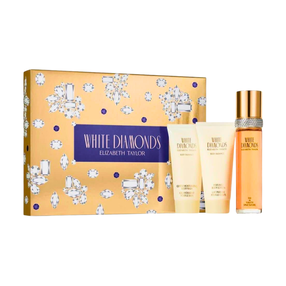 SET ELIZABETH TAYLOR WHITE DIAMONDS EDT 100ML GEL DE DUCHA 100ML CREMA CORPORAL 100ML (M)
