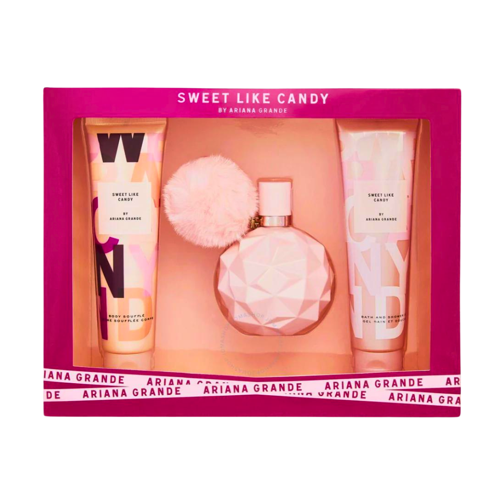 SET ARIANA GRANDE SWEET LIKE CANDY EDP 100ML, BODY LOTION, SHOWER GEL 100ML (M)