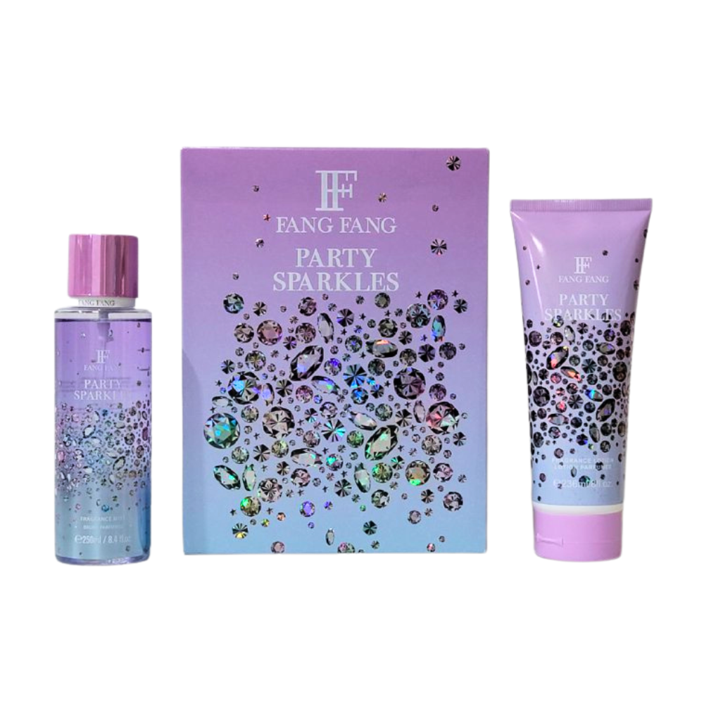 SET FANG FANG PARTY SPARKLES SPLASH 250ML, BODY LOTION 236ML (M)