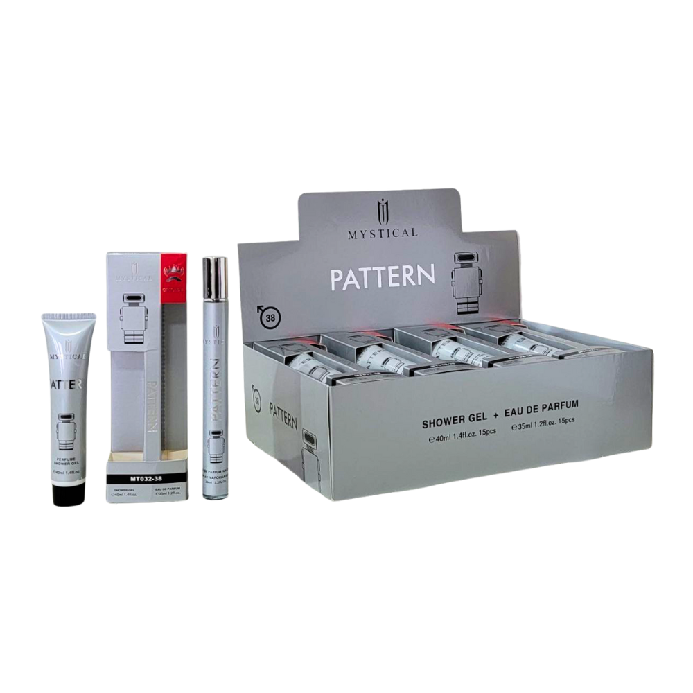 SET PERFUME EN TUBO PARA HOMBRE MYSTICAL PATTERN 38 EDP 35ML, SHOWER GEL 40ML (H)