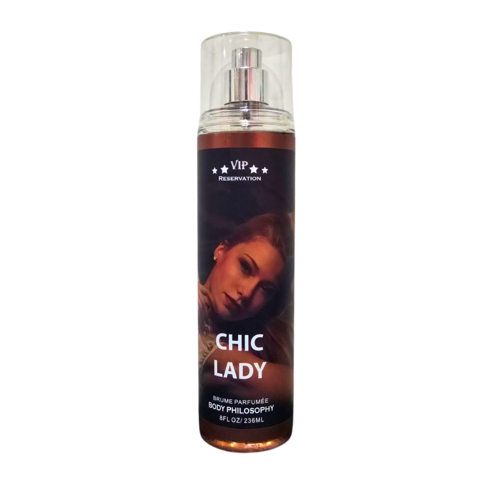 SPLASH BODY PHILOSOPHY CHIC LADY 236ML (M)(DUPE DE CAROLINA HERRERA CHIC FOR WOMEN EDP 80ML)