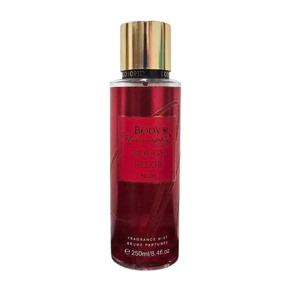 SPLASH BODY PHILOSOPHY ROUGAR ELIXIR NO.03 250ML (M)(DUPE DE VICTORIAS SECRET SPLASH ROUGE ELIXIR NO. 02 250ML)