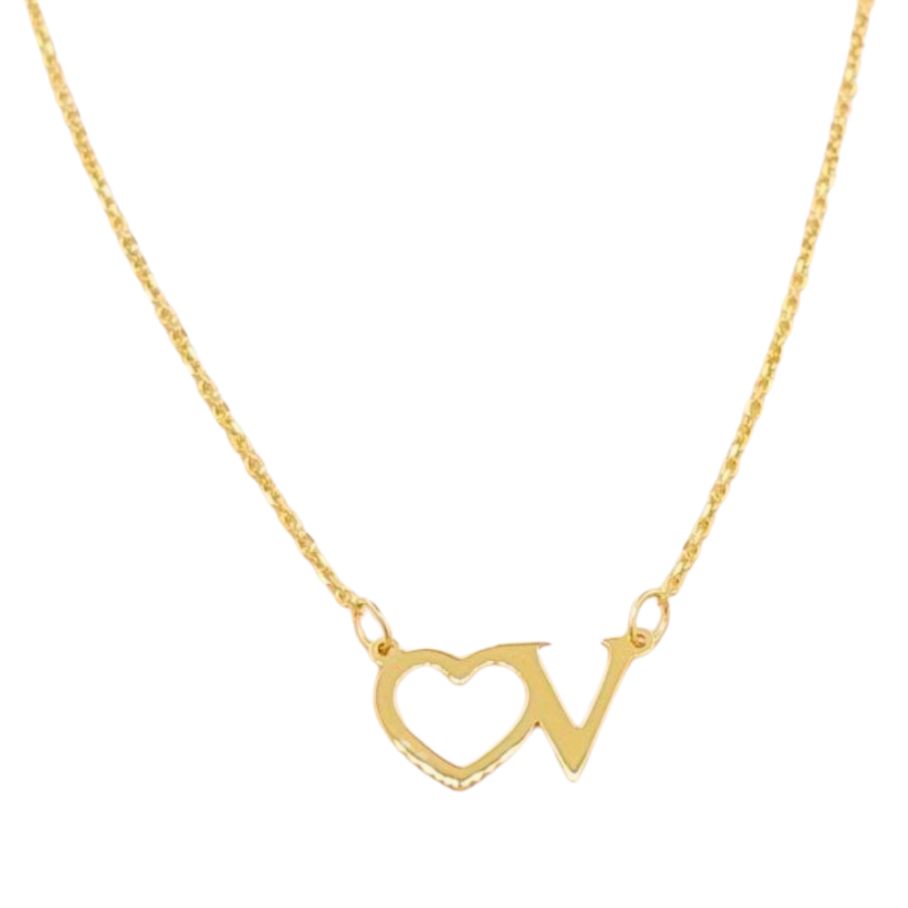 ODIJE575$V FORMA LETRA V Y CORAZON