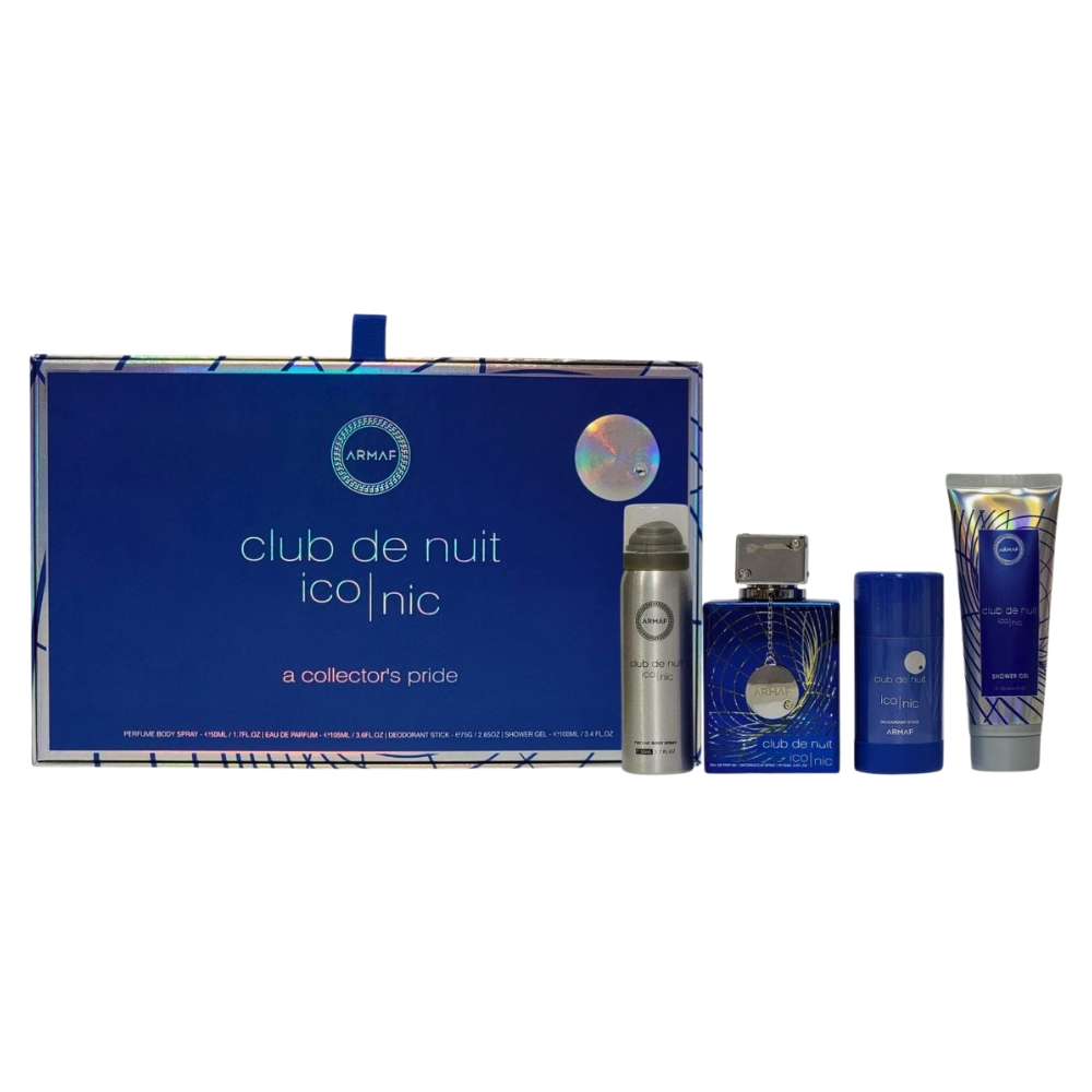 SET ARMAF CLUB DE NUIT ICONIC A COLLECTORS PRIDE EDP 105ML, BODY SPRAY 50ML, DEODORANT 75G, SHOWER GEL 100ML (H)
