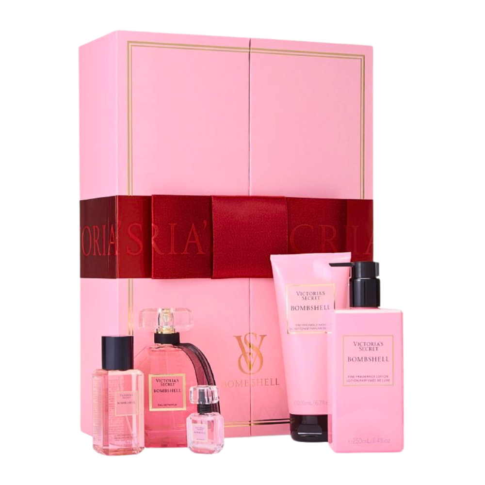 SET VICTORIA'S SECRET BOMBSHELL EDP 100ML EDP 7.5ML CREMA CORPORAL 250ML SPLASH 75ML GEL DE DUCHA 200ML (M)