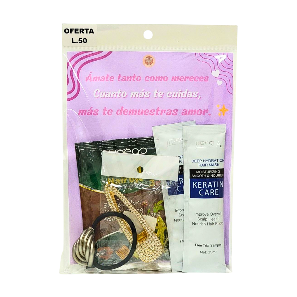 SET DE CUIDADO PARA EL CABELLO 5PCS OFERTA SAN VALENTIN