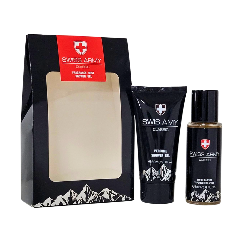 SET DE SPLASH PARA HOMBRE MYSTICAL SWISS ARMY CLASSIC SPLASH 88ML, SHOWER GEL 80ML (H)
