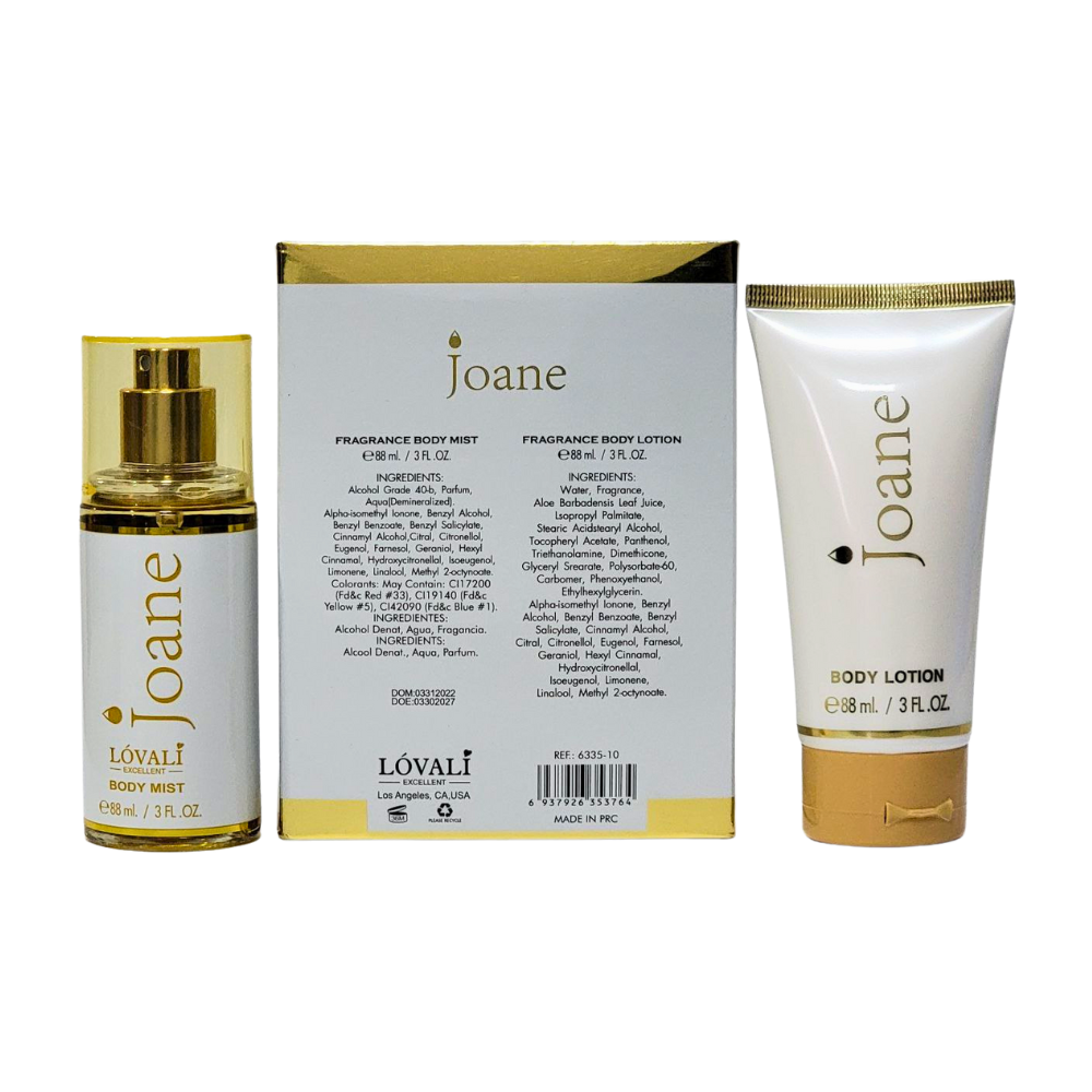 SET DE SPLASH PARA DAMA LOVALI JOANE SPLASH 88ML, BODY LOTION 88ML (M)