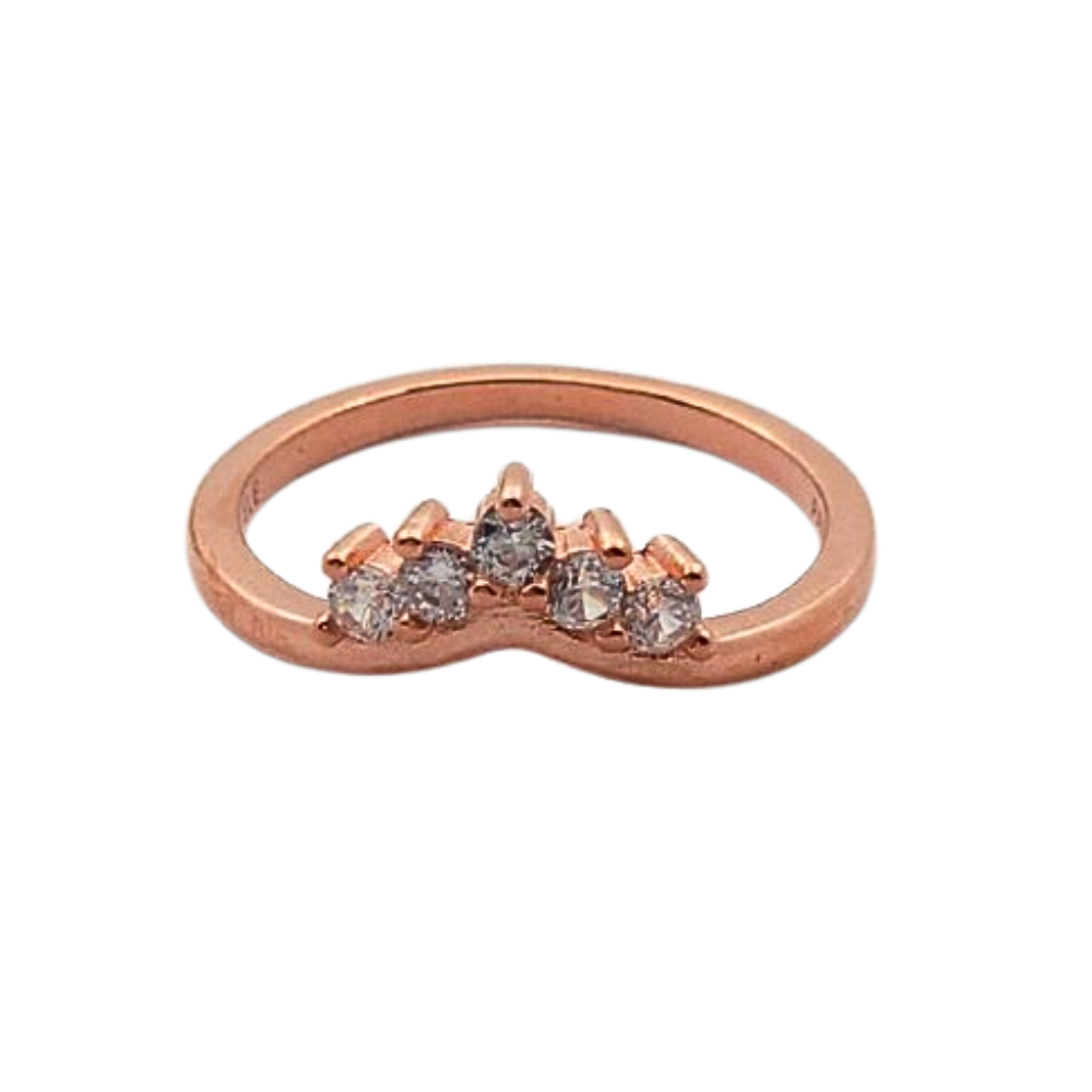 PANI1594$8 FORMA CORONA ROSE CIRCON