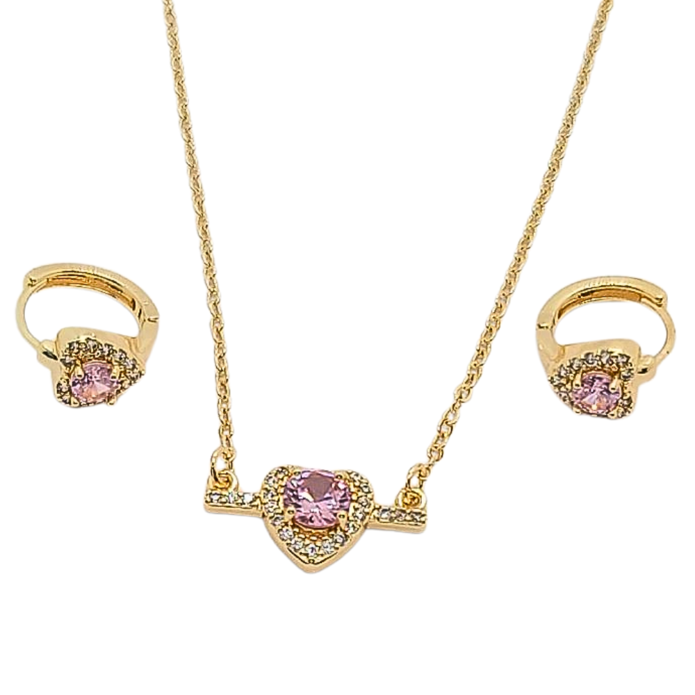 ESET1369 FORMA CORAZON CIRCON ROSA