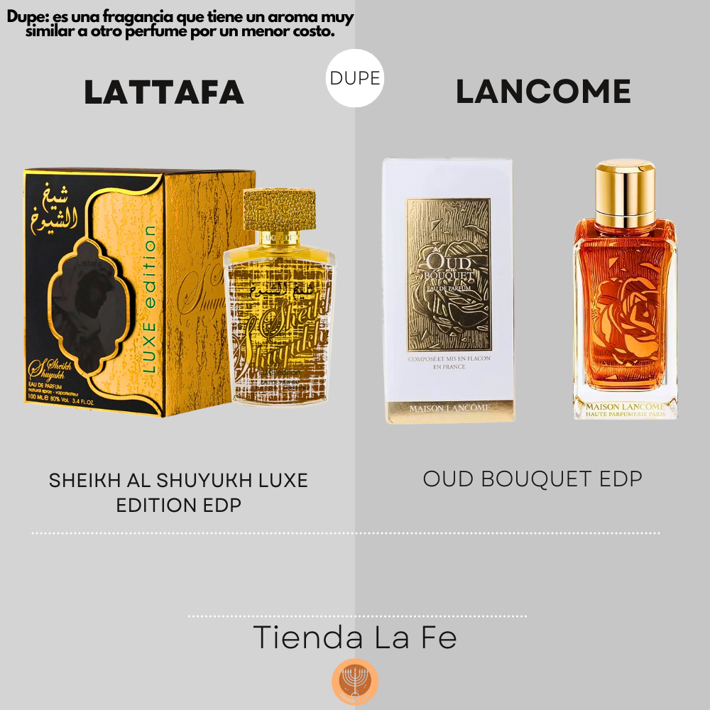 LATTAFA SHEIKH AL SHUYUKH LUXE EDITION EDP 100ML (U) (DUPE LANCOME OUD BOUQUET EDP)