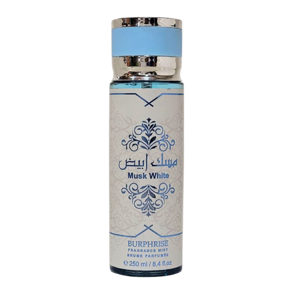 SPRAY PERFUMADO CONCENTRADO BURHRISE MUSK WHITE 250ML (M)(DUPE DE LATTAFA KHALIS MUSK (PURE MUSK) EDP 100ML)