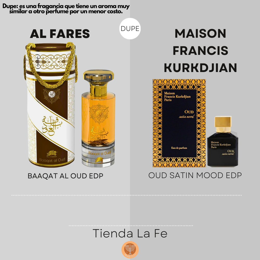 AL FARES BAAQAT AL OUD EDP 80ML (U) (DUPE MAISON FRANCIS KURKDJIAN OUD SATIN MOOD EDP)