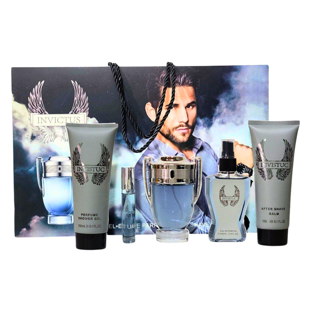 SET INVICTUS EDT 100ML, EDT 15ML, BODY MIST 100ML, SHOWER GEL 150ML, AFTER SHAVE 150ML (H)