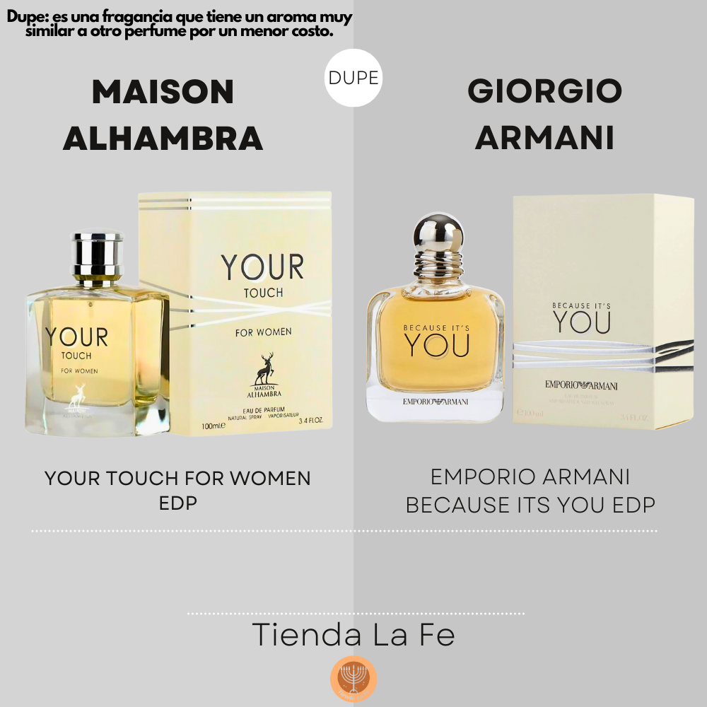 MAISON ALHAMBRA YOUR TOUCH FOR WOMEN EDP 100ML (M) (DUPE GIORGIO ARMANI EMPORIO ARMANI BECAUSE ITS YOU EDP)