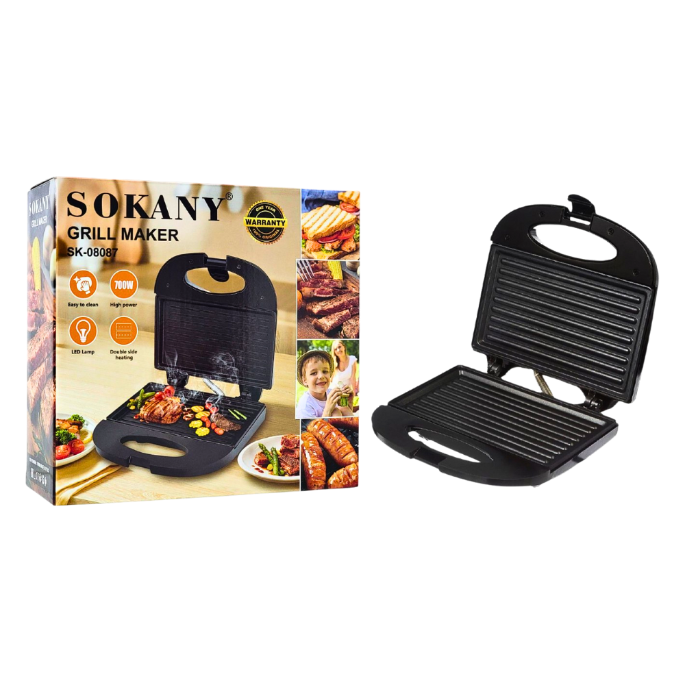 MAQUINA PARRILLA CALEFACCION DE DOBLE CARA 700W, SK-08087 SOKANY