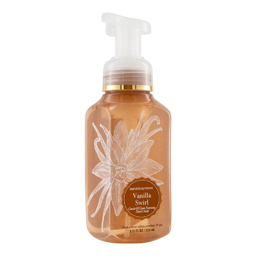 BATH & BODY WORKS JABON DE MANOS SUAVE Y LIMPIO VANILLA SWIRL 259ML