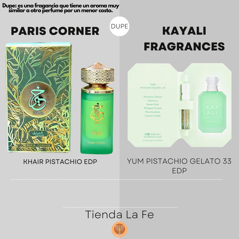 PARIS CORNER KHAIR PISTACHIO EDP 100ML (M) (DUPE KAYALI FRAGRANCES YUM