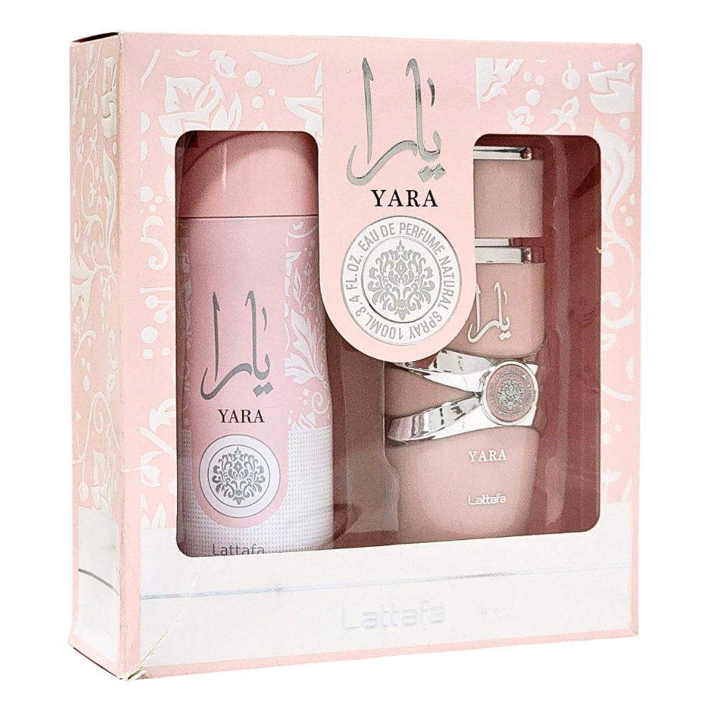 SET YARA LATTAFA ECONOMICO DE CALIDAD AAA EDP 100ML, BODY SPRAY 200ML (M)