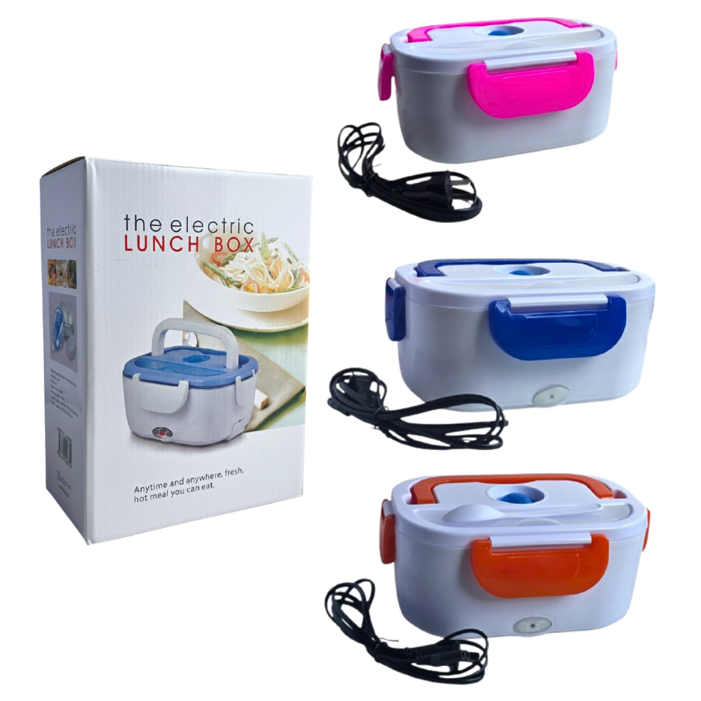 MAQUINA LONCHERA ELECTRICA CON CALENTADOR DE COMIDA PORTATIL USO PERSONAL CON CUCHARA, 3 COLORES