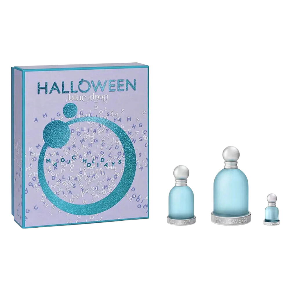 SET JESUS DEL POZO HALLOWEEN BLUE DROP EDT 100ML, EDT 30ML, EDT 4.5ML (M)