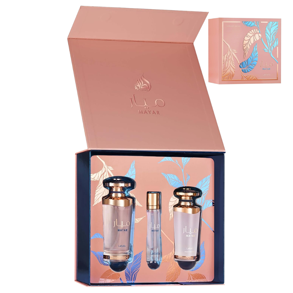 SET LATTAFA MAYAR EDP 100ML, EDP 12ML, SPRAY DE CABELLO 50ML (M)