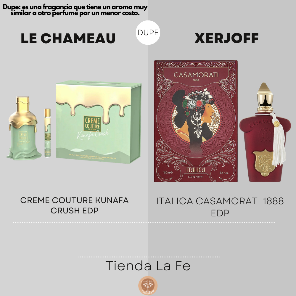 LE CHAMEAU CREME COUTURE KUNAFA CRUSH EDP 100ML (M) (DUPE XERJOFF ITALICA CASAMORATI 1888 EDP)