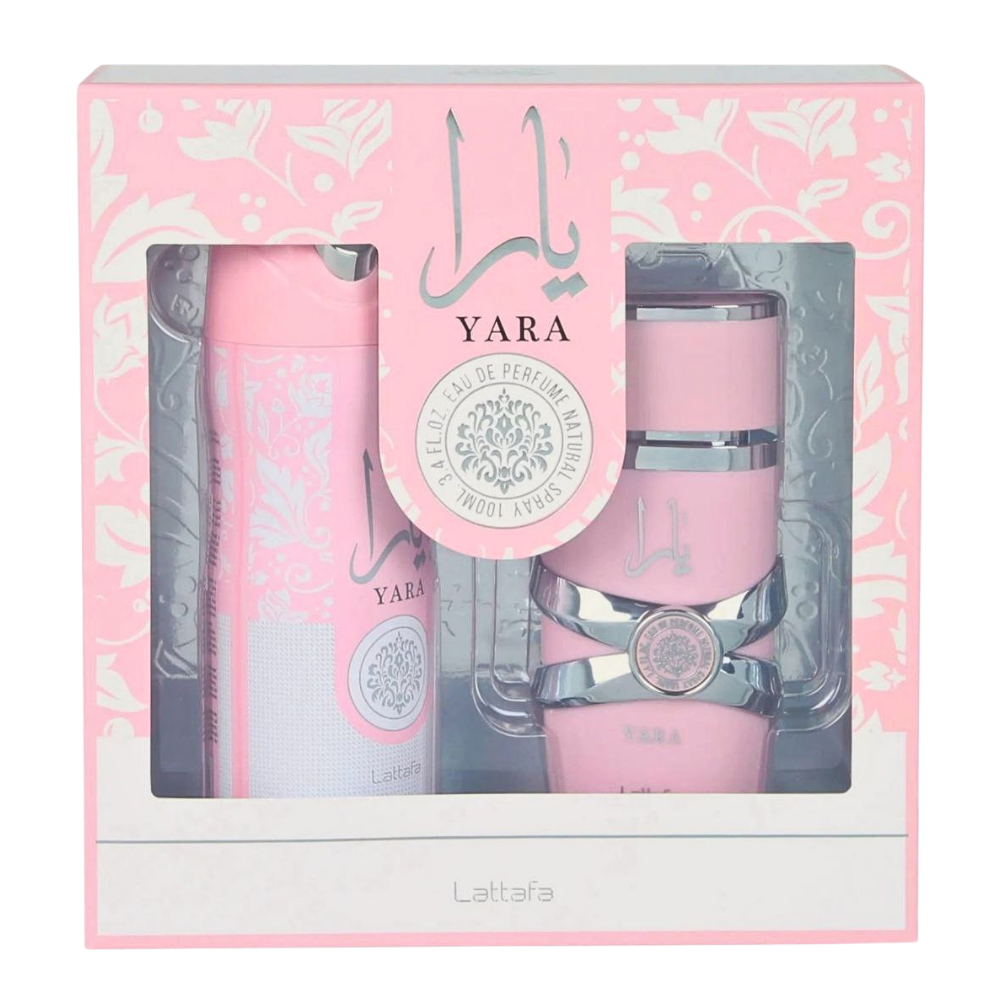 SET LATTAFA YARA EDP 100ML, BODY SPRAY 200ML (M)