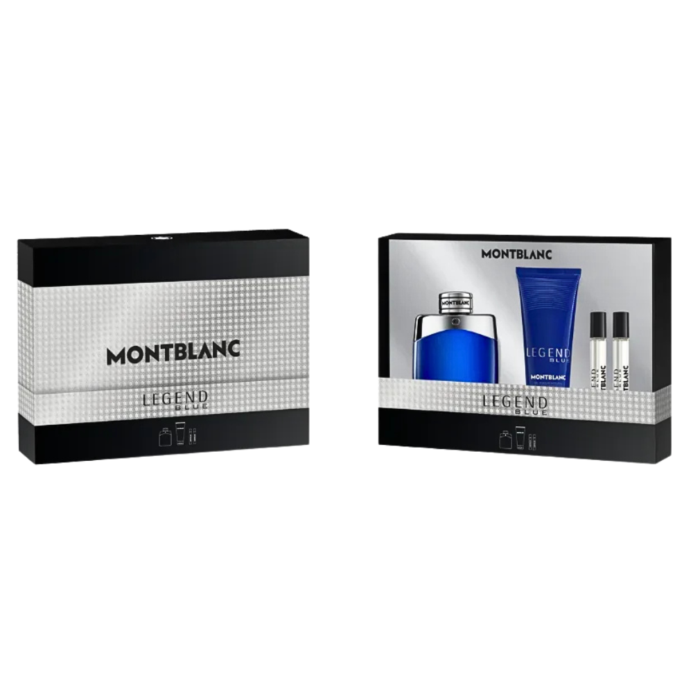 SET MONT BLANC LEGEND BLUE EDP 100ML, EDP 7.5MLX2, SHOWER GEL 100ML (H)