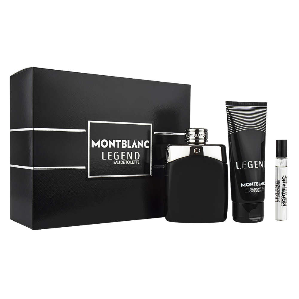 SET MONT BLANC LEGEND EDT 100ML, EDT 7.5ML, SHOWER GEL 100ML (H)