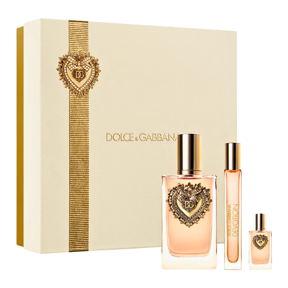 SET DOLCE & GABBANA DEVOTION POUR FEMME EDP 100ML, EDP 10ML, EDP 5ML (M)