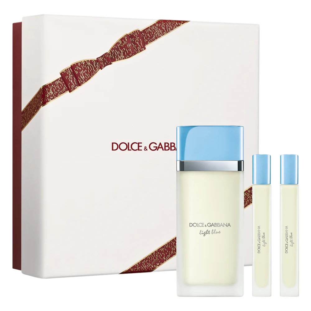 SET DOLCE & GABBANA LIGHT BLUE FOR WOMEN EDT 100ML, EDT 10MLX2 (M)