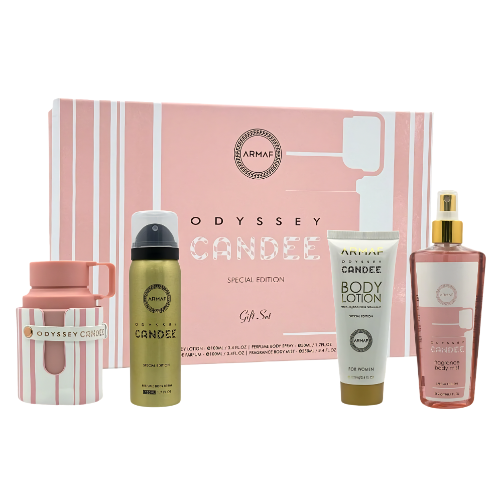SET ARMAF ODYSSEY CANDEE GIFT EDP 100ML, BODY LOTION 100ML, BODY SPRAY 50ML, BODY MIST 250ML (M)