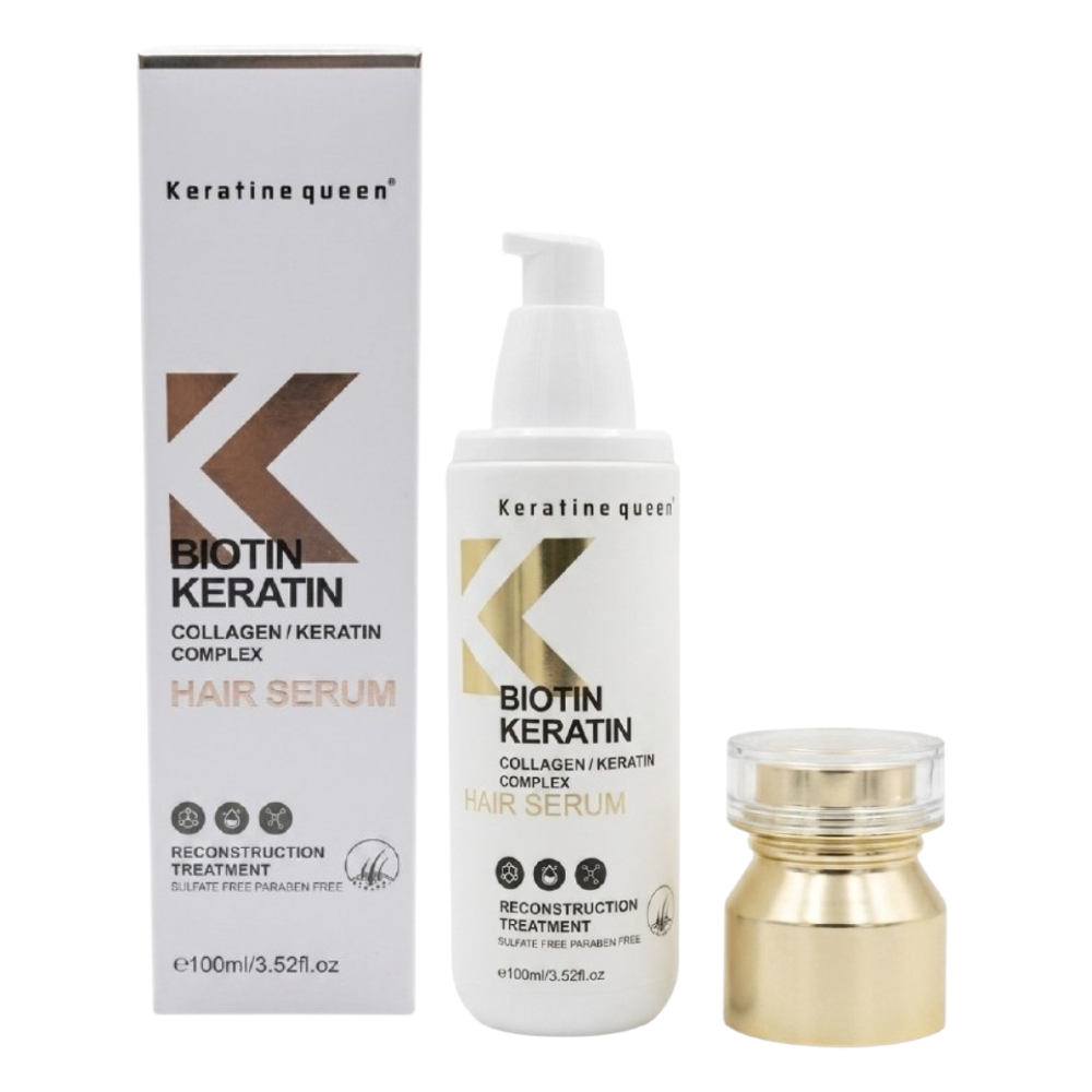 SUERO CAPILAR DE BIOTINA Y KERATINA DE REPARACION AVANZADA ANTI FRIZZ KERATINE QUEEN 100ML