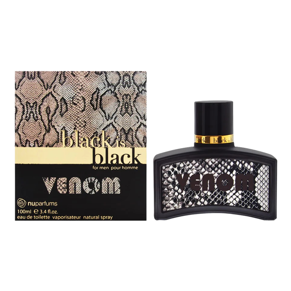 NU PARFUMS BLACK IS BLACK VENOM FOR MEN EDT 100ML (H)