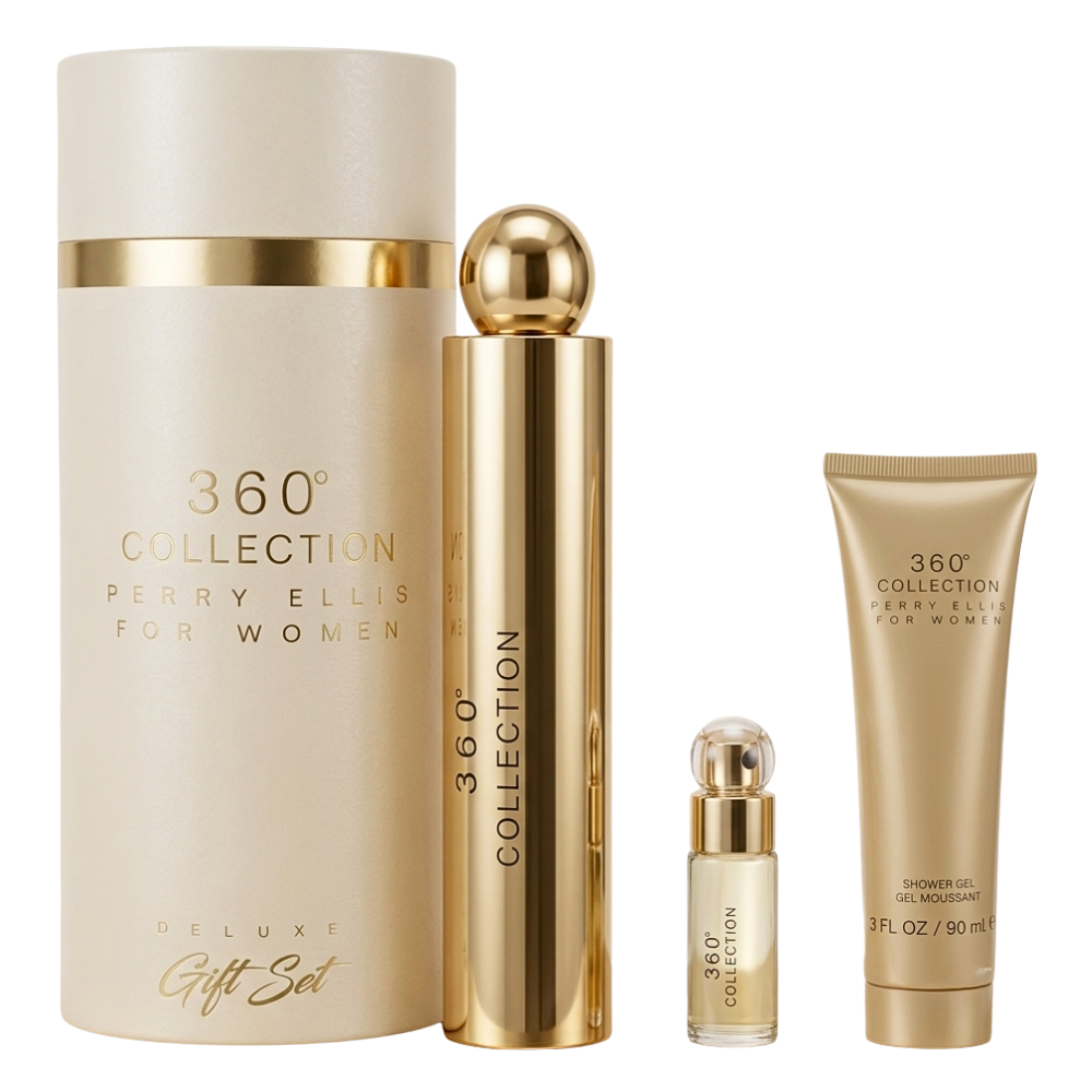 SET PERRY ELLIS 360 COLLECTION FOR WOMEN EDP 100ML, MINI EDP 7.5ML, SHOWER GEL 90ML (M)