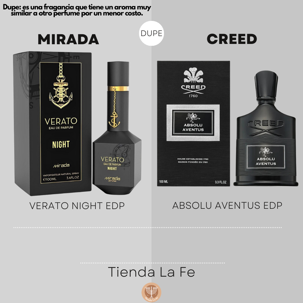 MIRADA VERATO NIGHT EDP 100ML (H) (DUPE CREED ABSOLU AVENTUS EDP)