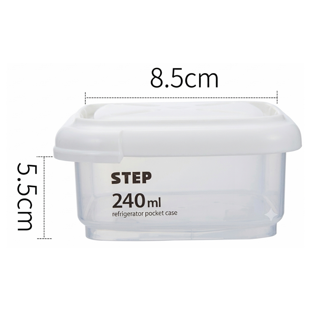 RECIPIENTE PANA ORGANIZADORA DE ALIMENTOS DE PLASTICO DE 240ML DE CAPACIDAD 8.5CMX5.5CM