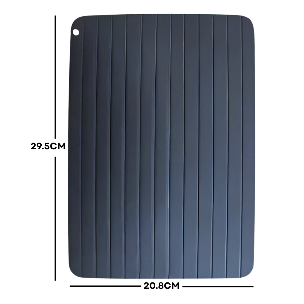 BANDEJA DE ALUMINIO DE DESCONGELACION RAPIDA PARA CARNES Y ALIMENTOS 29.5X20.8CM