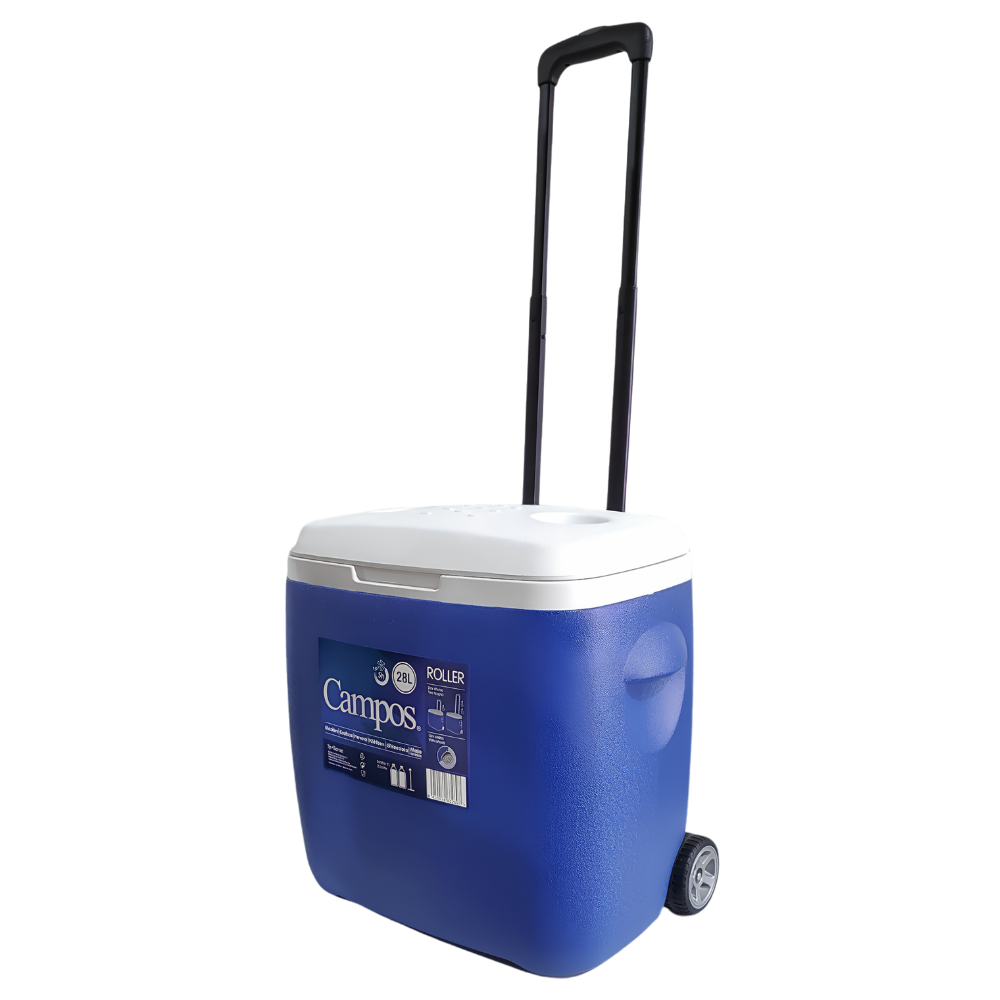 HIELERA TERMICA RESISTENTE CON RUEDAS DE 28 LITROS CAMPOS 43X43CM