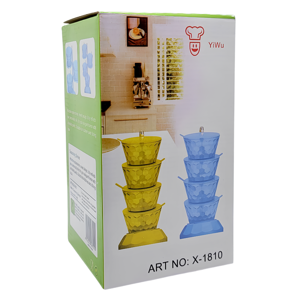 ORGANIZADOR GIRATORIO DE 4 NIVELES PARA ESPECIAS O ALIMENTOS COLOR VERDE 22CM