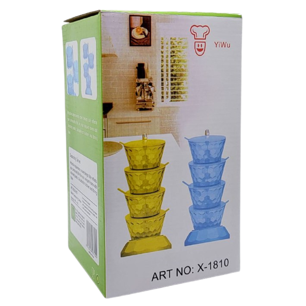 ORGANIZADOR GIRATORIO DE 4 NIVELES PARA ESPECIAS O ALIMENTOS COLOR BLANCO 22CM