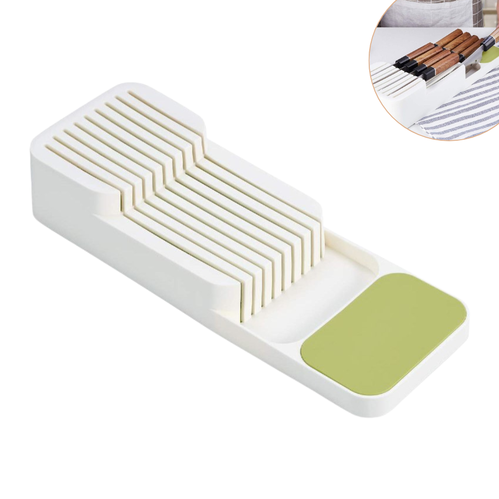ORGANIZADOR DE COCINA PARA CUCHILLOS DE 2 NIVELES COMPACTO