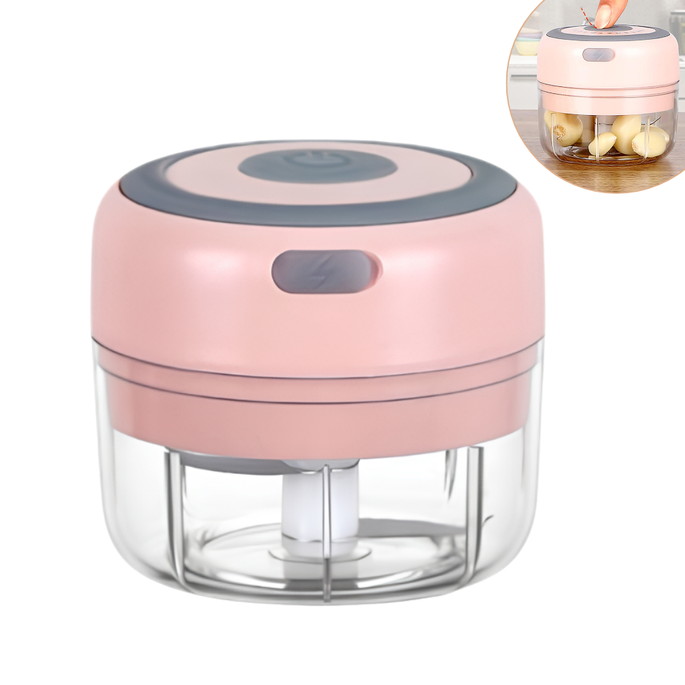 MAQUINA MINI CORTADORA Y PICADOR ELECTRICO DE ALIMENTOS PORTATIL CON CARGA USB