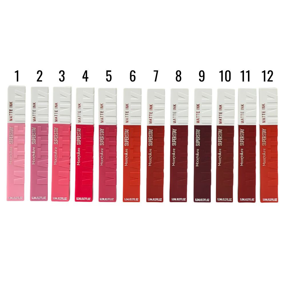 BRILLO LABIAL LIQUIDO CON ACABADO MATE DE LARGA DURACION MOCMALLURE (DUPE DE MAYBELLINE)