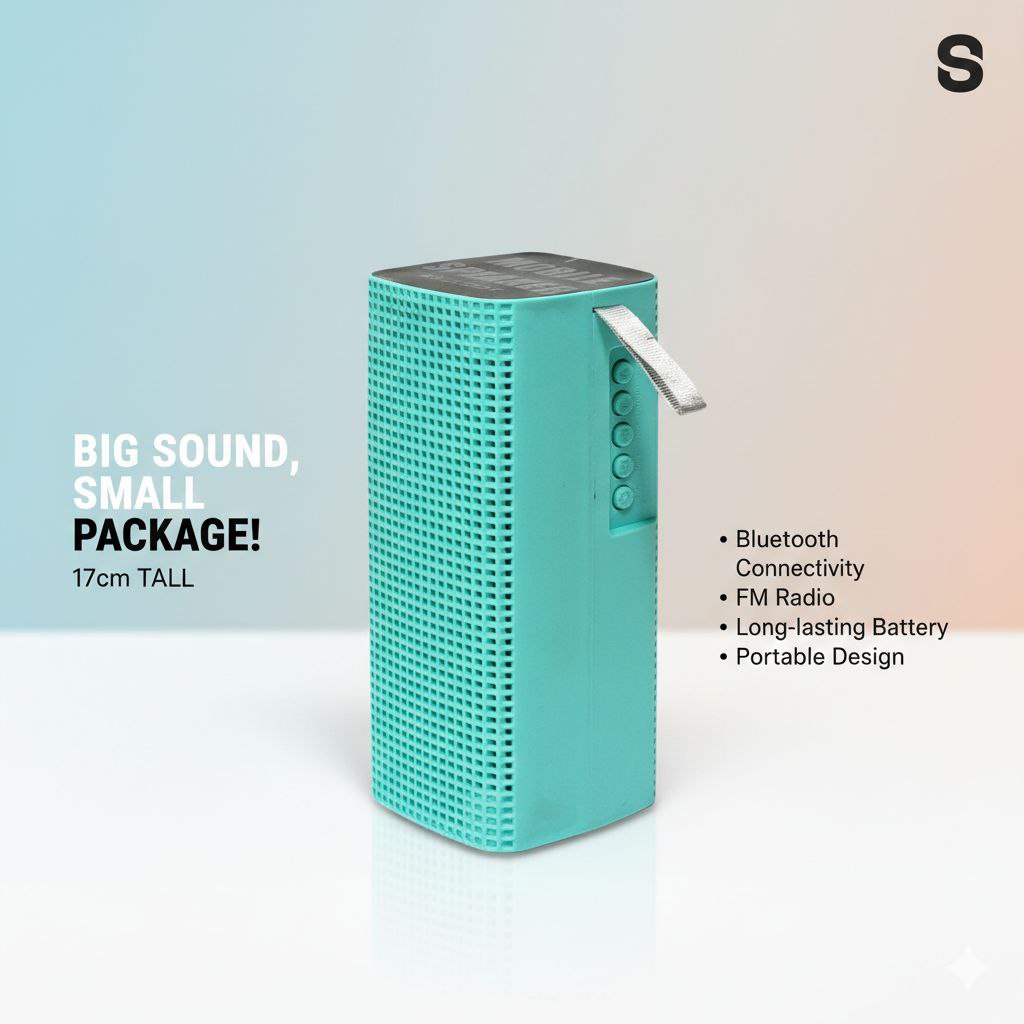 PARLANTE ALTAVOZ INALÁMBRICO PORTÁTIL CON LUCES LED MS-2230BT 17CM