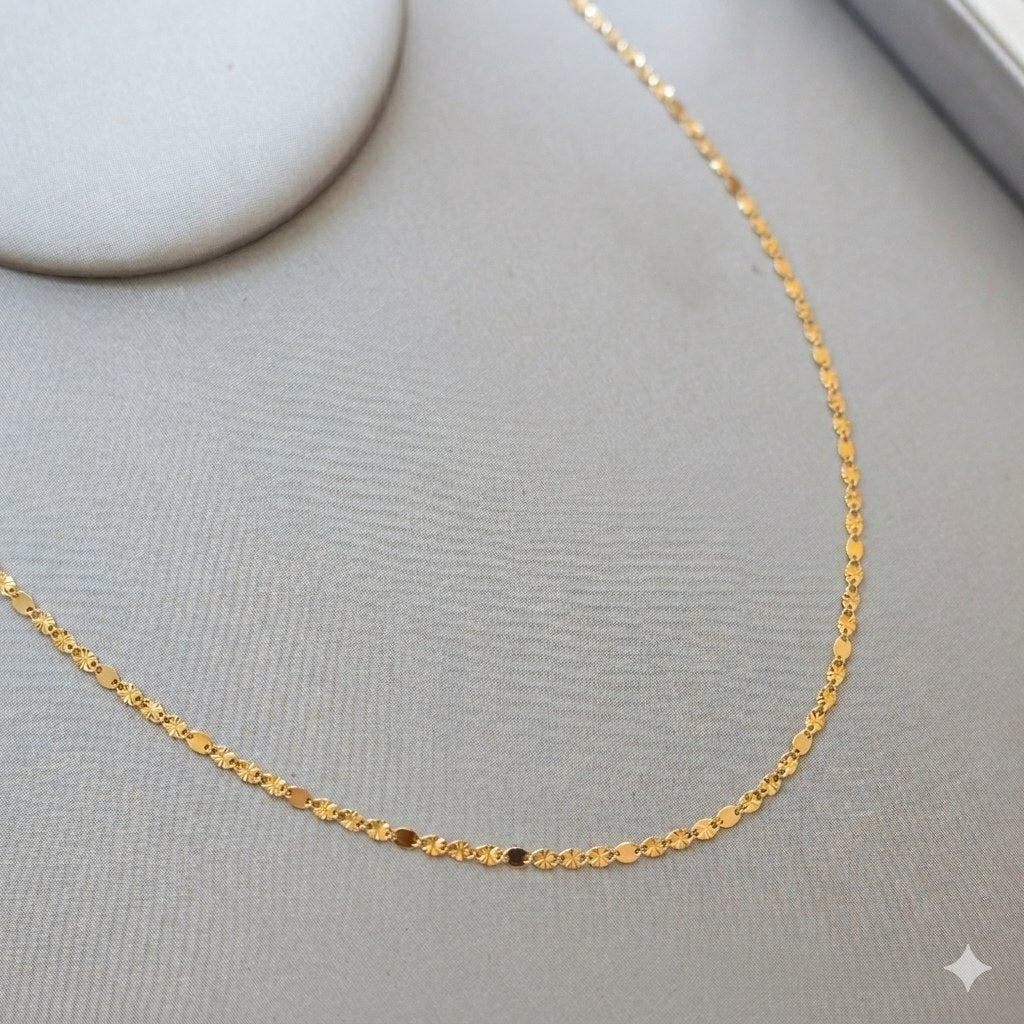 CADENA DE ORO 10K PARA DAMA 20CM PESO: 1.6G