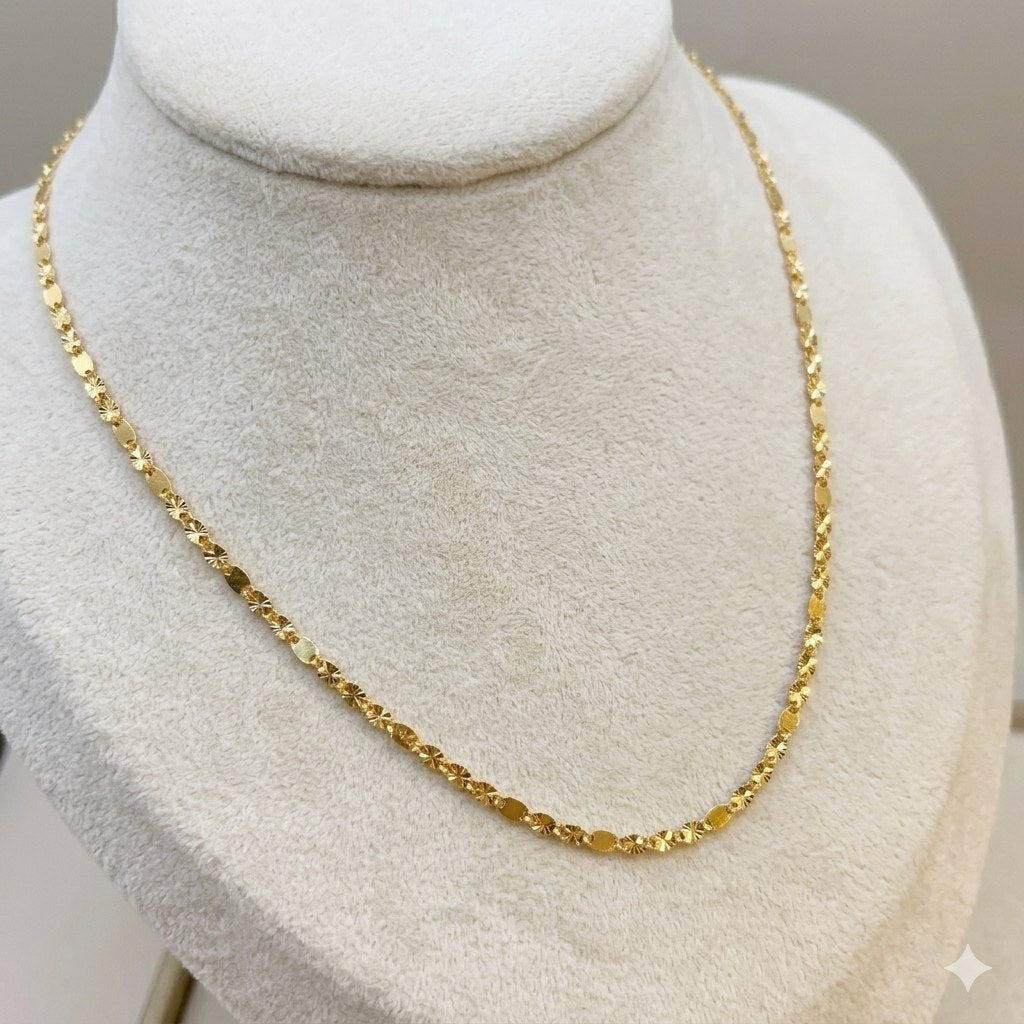 CADENA DE ORO 10K PARA DAMA 24CM PESO: 1.8G