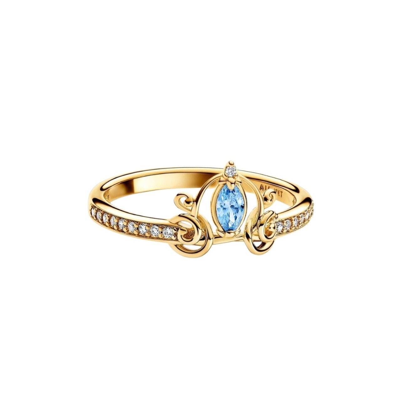ANILLO PANDORA DE PLATA 9.25 DE PRINCESA CENICIENTA DISNEY PESO: 1.6G